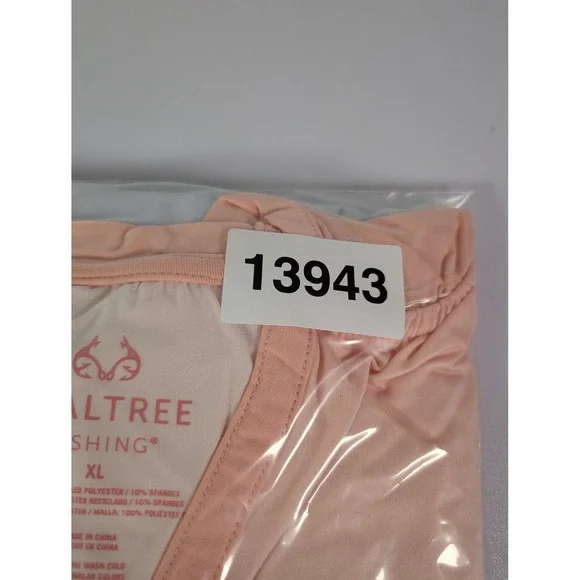 Realtree Fishing Shirt Womens XL Pink Ombre Hooded Long Sleeve V Neck Top - Picture 12 of 12